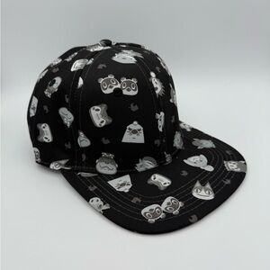 Animal Crossing Black Snapback Hat Nintendo Licensed Character Print‎ Video Game